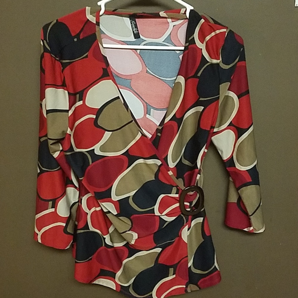 Long sleeve wrap shirt